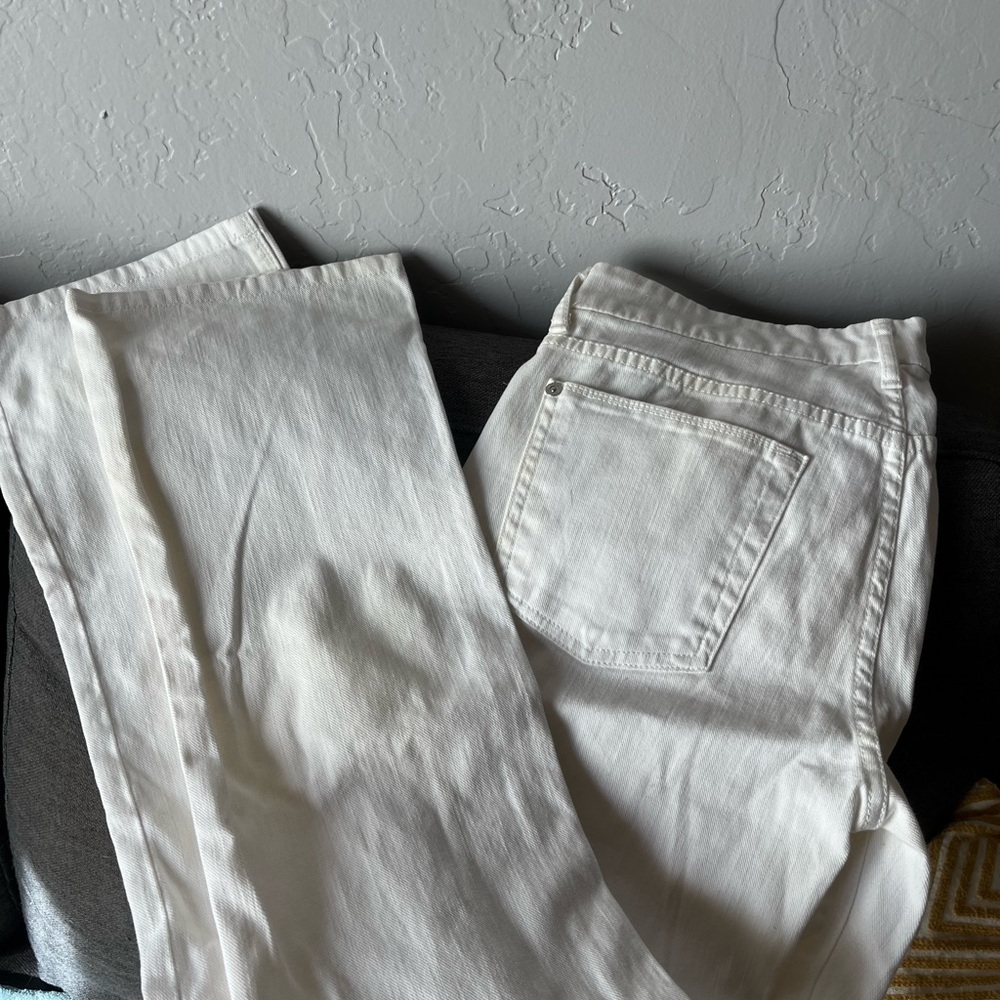 7 For All Mankind Ivory Denim Jeans